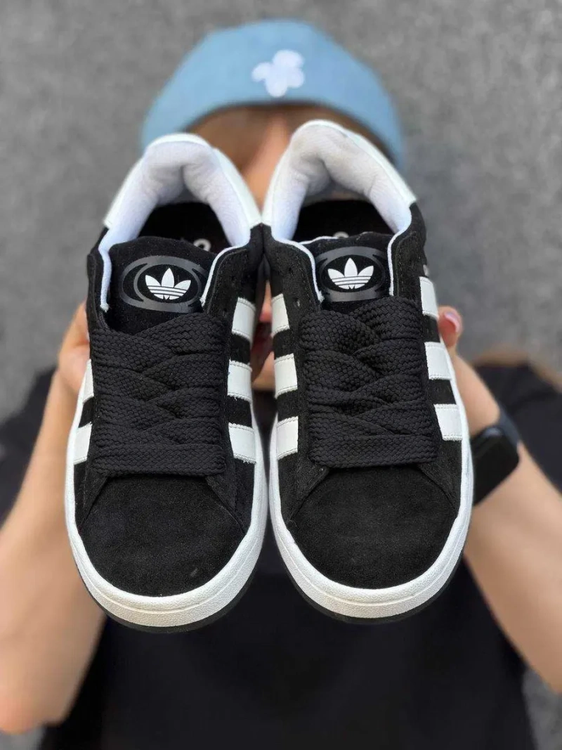 Чорні Кампуси Жіночі кросівки Adidas Campus 00s Black чорні кеди НАЛОЖКА — фото 4