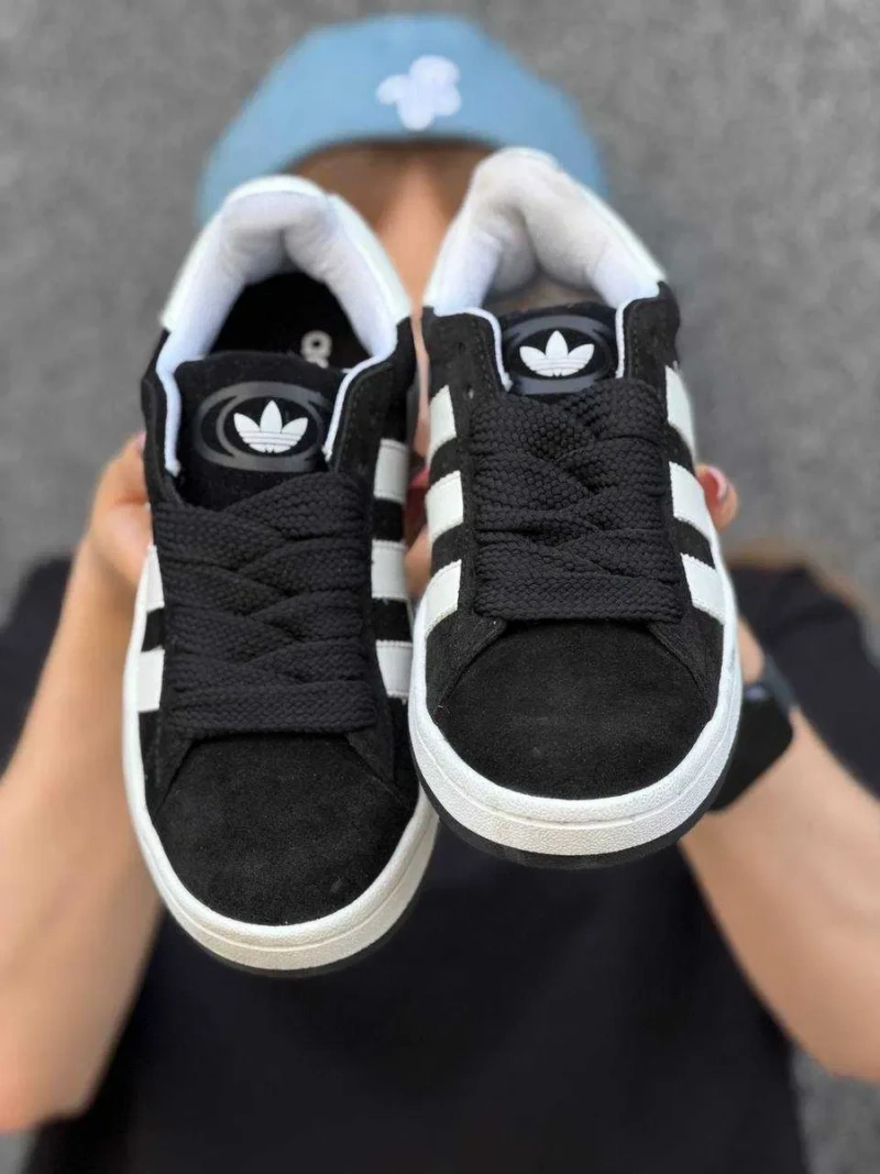 Чорні Кампуси Жіночі кросівки Adidas Campus 00s Black чорні кеди НАЛОЖКА — фото 5
