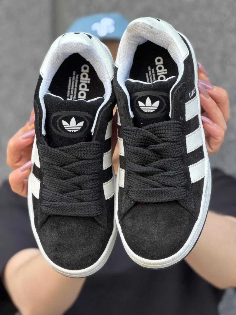 Чорні Кампуси Жіночі кросівки Adidas Campus 00s Black чорні кеди НАЛОЖКА — фото 6