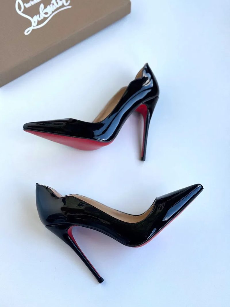 Чорні туфлі лодочки Louboutin So Kate / Hot Chick Лабутены 10 см 12 см черные туфли лабутен — фото 7