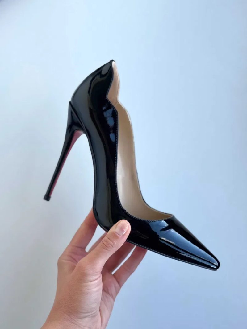 Чорні туфлі лодочки Louboutin So Kate / Hot Chick Лабутены 10 см 12 см черные туфли лабутен — фото 8
