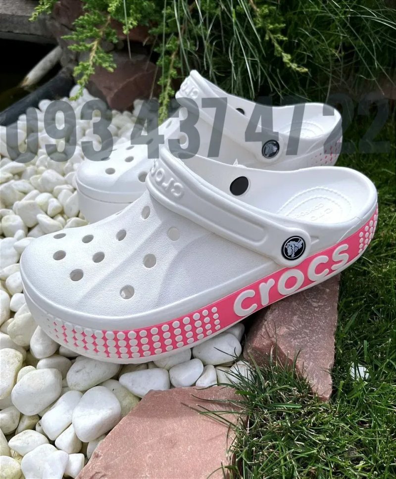 Crocs Bayaband Clog White Pink Lavender Grey Жіночі Крокси Сабо Crocs — фото 2