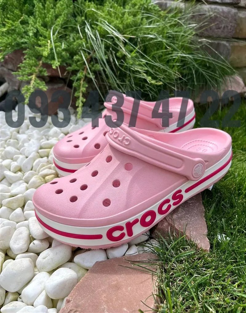 Crocs Bayaband Clog White Pink Lavender Grey Жіночі Крокси Сабо Crocs — фото 3