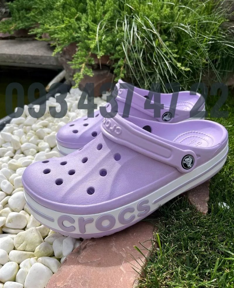 Crocs Bayaband Clog White Pink Lavender Grey Жіночі Крокси Сабо Crocs — фото 5