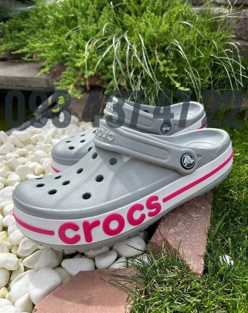 Crocs Bayaband Clog White Pink Lavender Grey Жіночі Крокси Сабо Crocs — фото 6