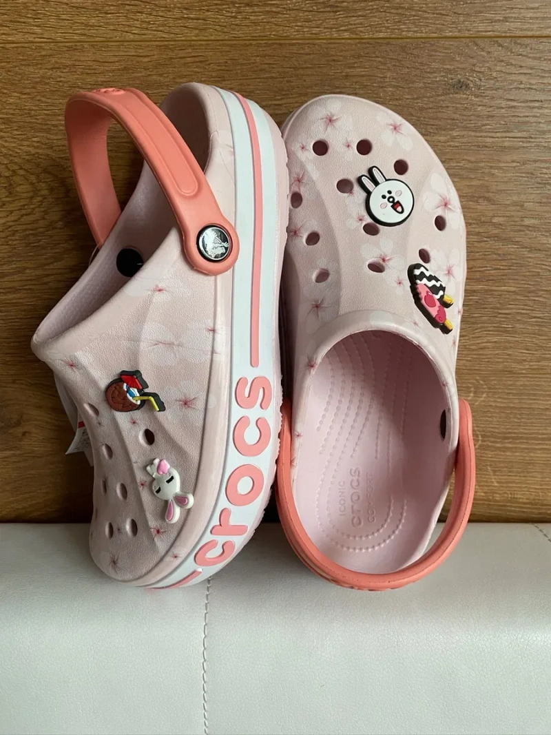 Crocs bayaband floral крокси жіночі сакура квіточки 36 37 38 39 — фото 2