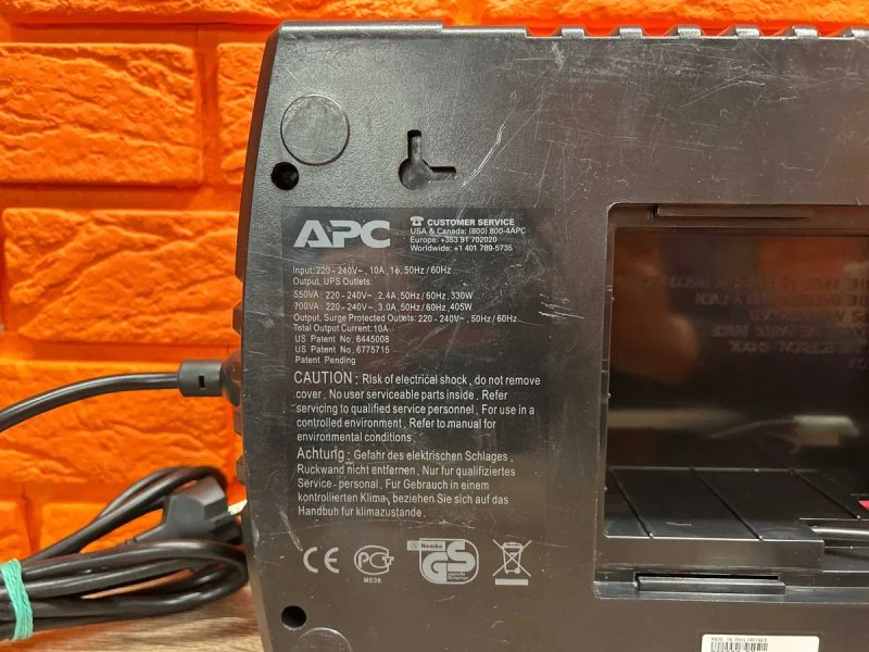 ДБЖ (ИБП) APC Back-UPS ES 550VA/ потужність: 550 ВА, 330 Вт/ ПІД АКБ — фото 4