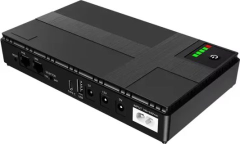 DC1036P UPS (36W, 20000mAh) 5V2A/9V2A/12V2A/POE + USB-C