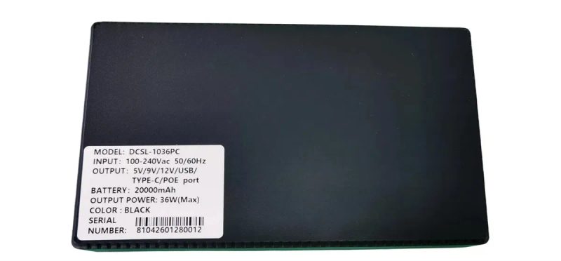DC1036P UPS (36W, 20000mAh) 5V2A/9V2A/12V2A/POE + USB-C — фото 2