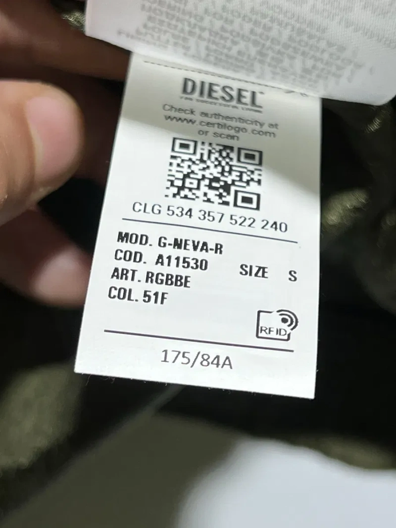 Diesel G-Neva R оверсайз нейлонова куртка з карманами — фото 6