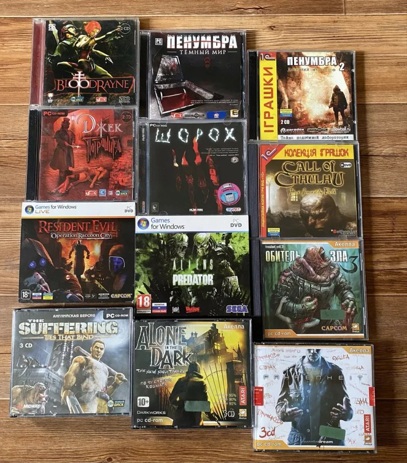 Диски для ПК: Resident Evil, Dino Crisis, Шорох Alone in the Dark Postal Doom Painkiller Пенумбра Warcraft Quake LA Noire Suffering, Call of Cthulhu — фото 2