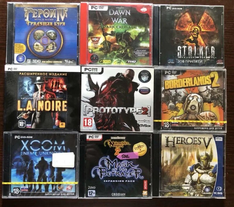 Диски PC (ПК): Герои Каратель Prototype Stalker Зов Припяти Шорох Warcraft Петька Готика Mortal Kombat, Silent Hill Казаки Diablo FEAR WarCraft — фото 2