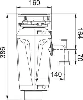 Диспоузер, подрібнювач харчових відходів Franke Slim 125 (134.0715.094) — фото 2