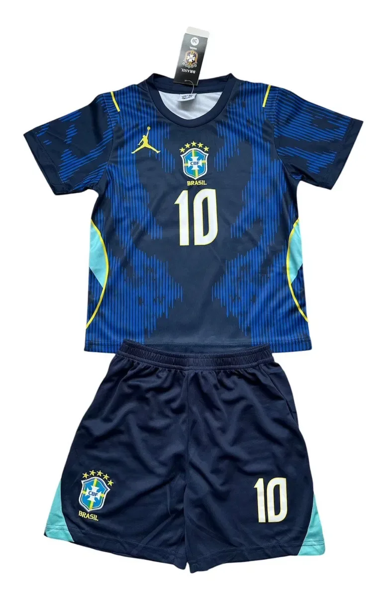 Дитяча футбольна форма Неймар Бразилія Neymar Brazil Новий сезон 2026/2027 Преміум якість! Вишиті логотипи! Футболка + шорти! Суперновинка! — фото 2