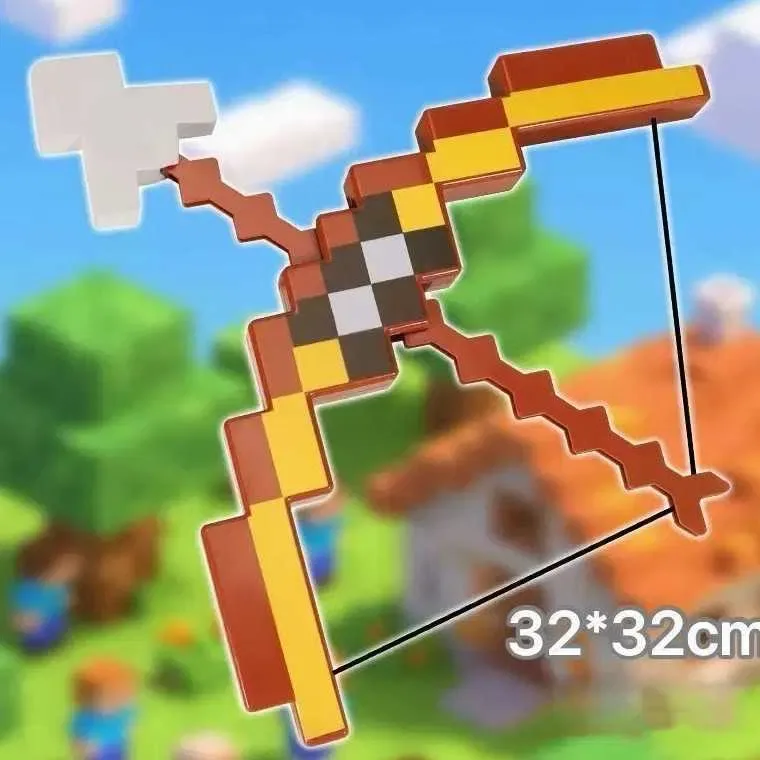 Дитячий лук зі стрілами в стилі Minecraft зі звуковими ефектами із гри Майнкрафт — фото 2