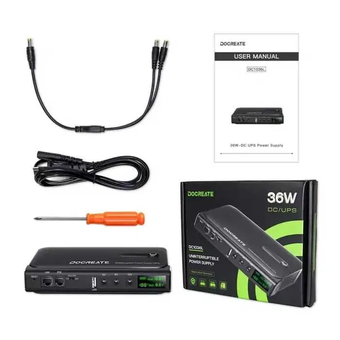 DOCREATE DC1036L - ДБЖ (UPS) для роутера + нові акумулятори Samsung — фото 2