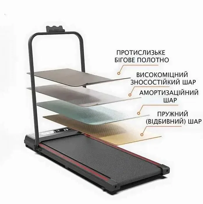 Доріжка для ходьби та бігу складна тиха нова с пультом бігова доріжка  навантаження до 150 кг — фото 7