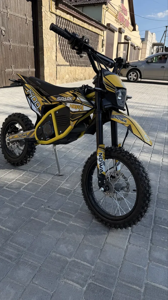 Доставка безкоштовна Пітбайк з електродвигуном Spark Nova 1500 Вт. Вело, мото — фото 3
