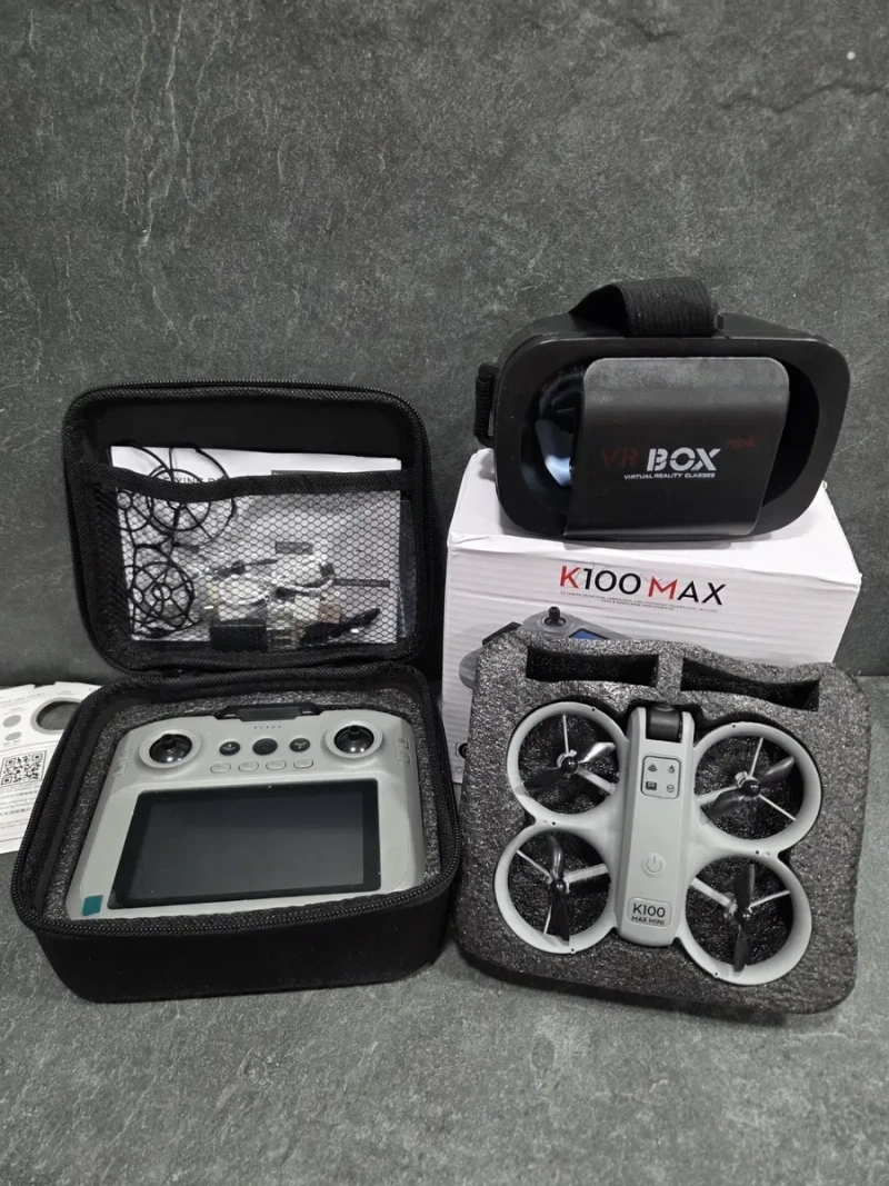 Дрон K100max з VR окулярами, міні дрон, дрон для початківців, дрон для дітей,дрон з камерою 8К, квадрокоптер — фото 2