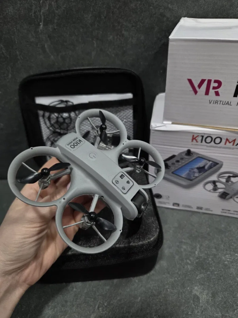 Дрон K100max з VR окулярами, міні дрон, дрон для початківців, дрон для дітей,дрон з камерою 8К, квадрокоптер — фото 3