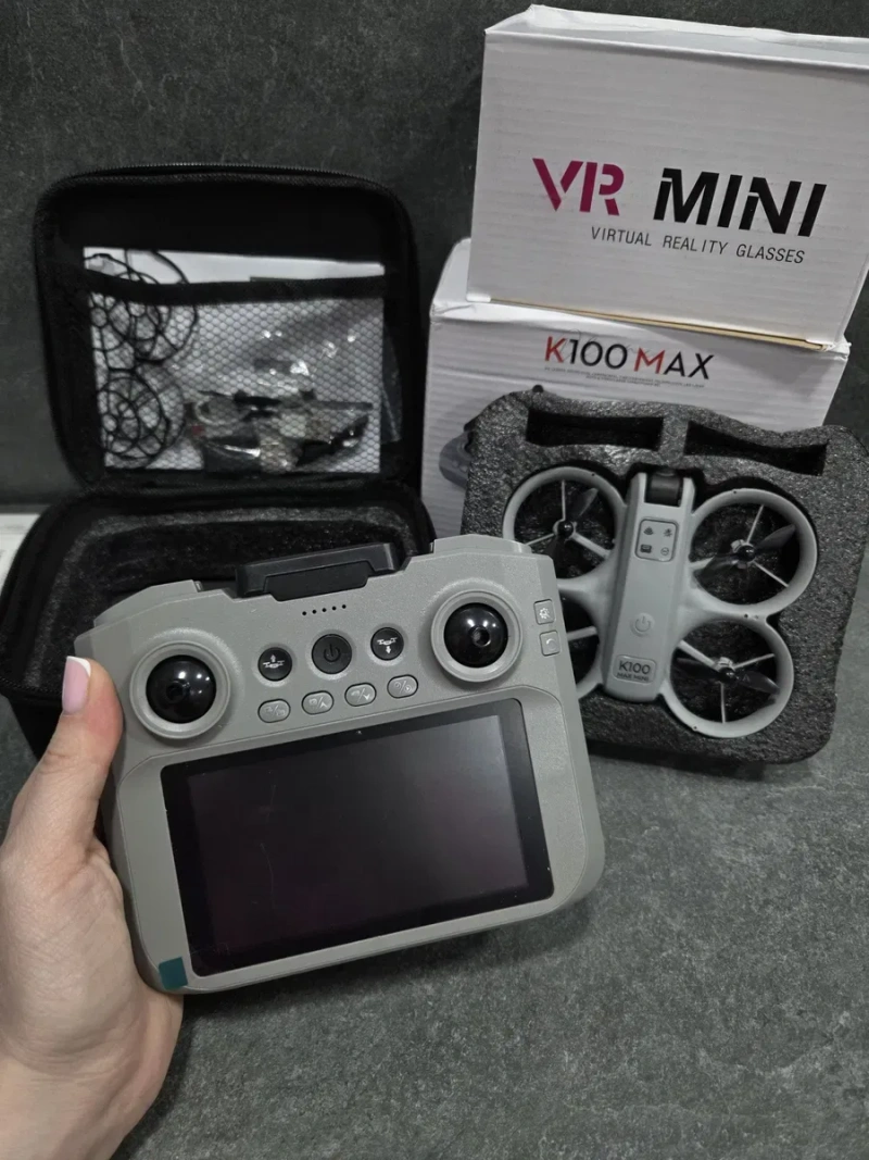 Дрон K100max з VR окулярами, міні дрон, дрон для початківців, дрон для дітей,дрон з камерою 8К, квадрокоптер — фото 4