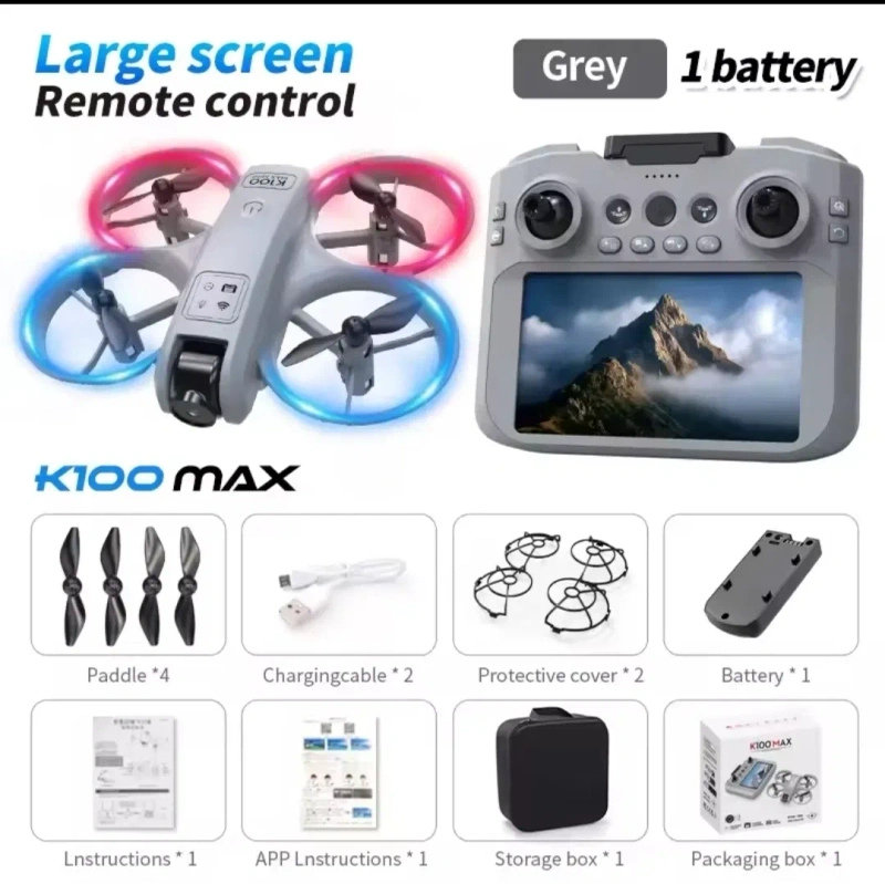 Дрон K100max з VR окулярами, міні дрон, дрон для початківців, дрон для дітей,дрон з камерою 8К, квадрокоптер — фото 7