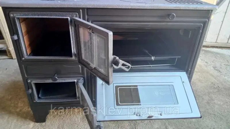 Дров'яна піч-кухня, камін з плитою та духовкою, чавунна Eforisi EFS-12R (Туречина) — фото 4