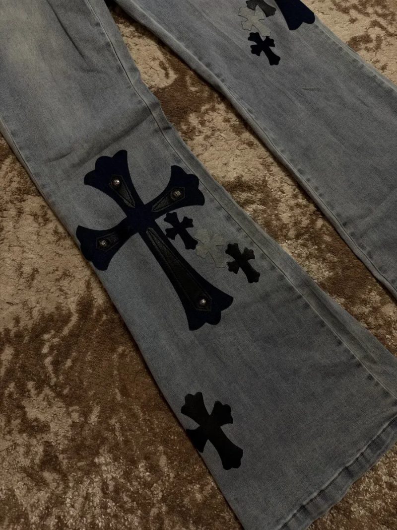 джинси кльош chrome hearts джинси хром хартс — фото 2