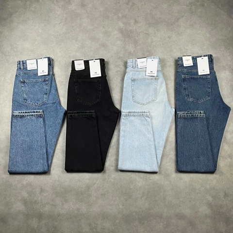 Джинси PULL&BEAR Standard Fit (S, M, XL) Чоловічі Сині Чорні Блакитні Темно-сині На Осінь Нові