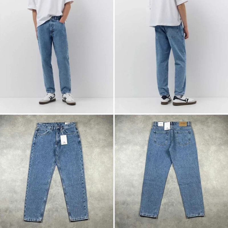Джинси PULL&BEAR Standard Fit (S, M, XL) Чоловічі Сині Чорні Блакитні Темно-сині На Осінь Нові — фото 2