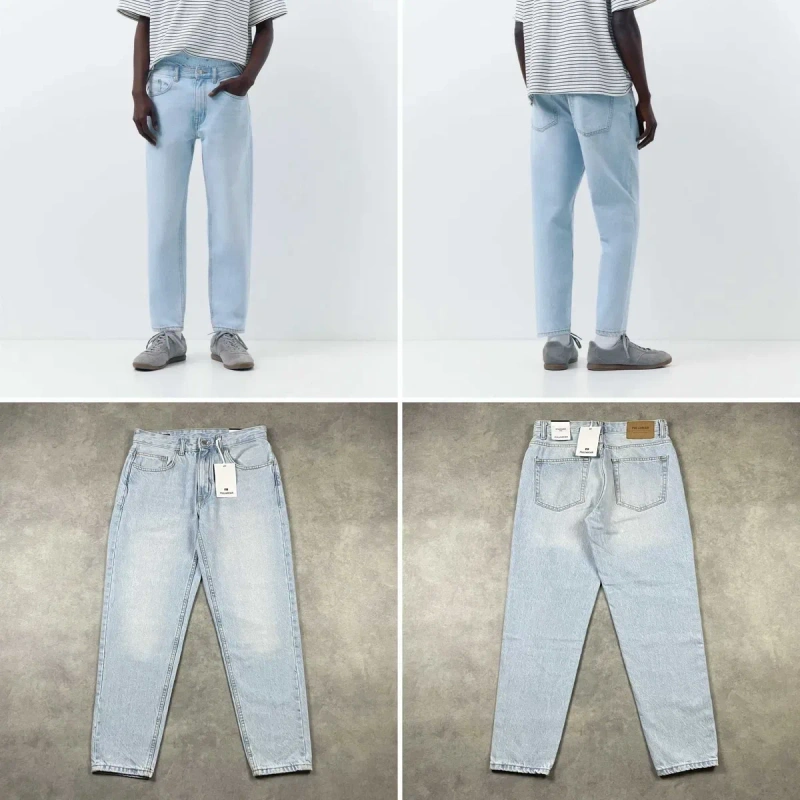 Джинси PULL&BEAR Standard Fit (S, M, XL) Чоловічі Сині Чорні Блакитні Темно-сині На Осінь Нові — фото 4