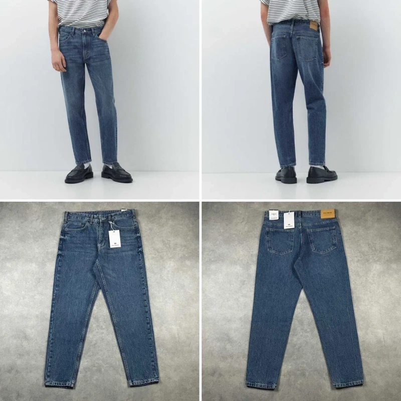 Джинси PULL&BEAR Standard Fit (S, M, XL) Чоловічі Сині Чорні Блакитні Темно-сині На Осінь Нові — фото 5