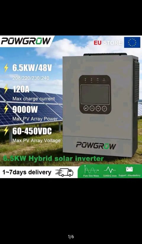 EASUN POWGROW Isolar SMS 6.5KW(9KW байпас) 48V WiFi, MPPT 120A
