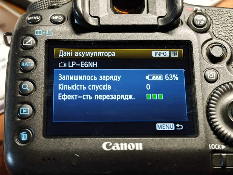 ‼️ЕФЕКТИВНІСТЬ перезарядки 3\3‼️ OPИГIHAЛЬНI акумулятори Canon LP-E6, LP-E6NH — фото 6