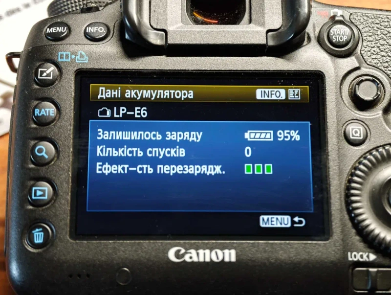‼️ЕФЕКТИВНІСТЬ перезарядки 3\3‼️ OPИГIHAЛЬНI акумулятори Canon LP-E6, LP-E6NH — фото 7