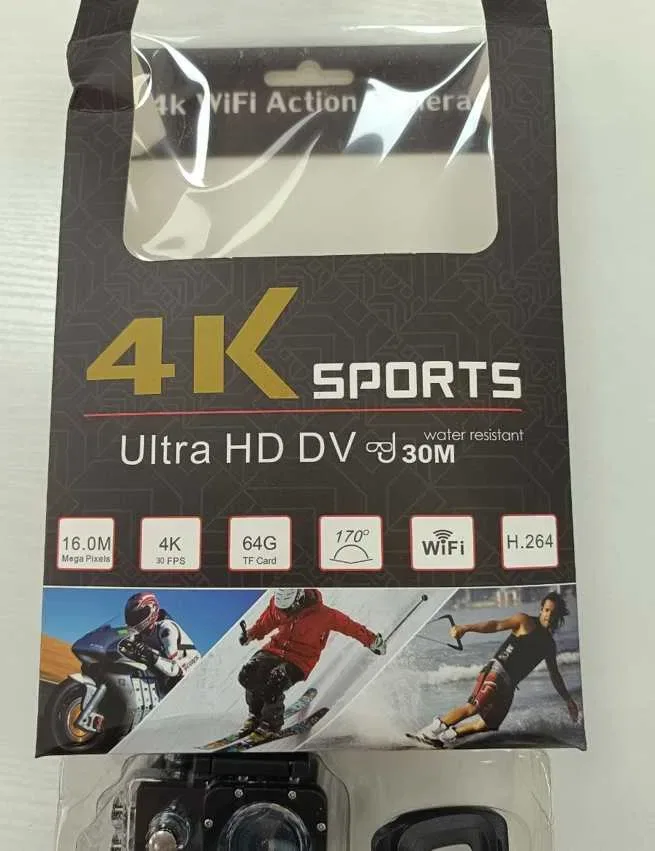 Экшн-камера 4K Sports Ultra HD DV WiFi 16 МП водонепроницаемая до 30 м — фото 5