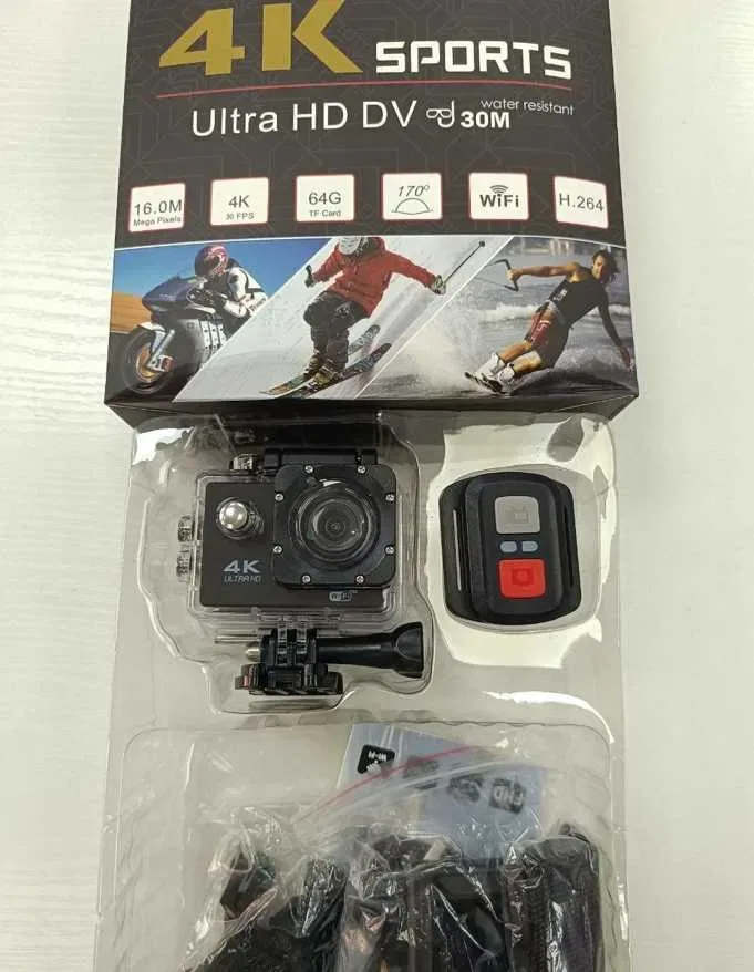 Экшн-камера 4K Sports Ultra HD DV WiFi 16 МП водонепроницаемая до 30 м — фото 8