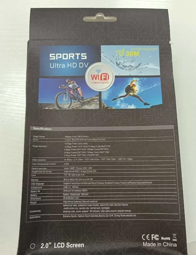 Экшн-камера 4K Ultra HD Wi-Fi с пультом водонепроницаемая регистратор — фото 7