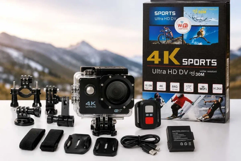 Экшн-камера 4K Ultra HD Wi-Fi с пультом водонепроницаемая регистратор — фото 8