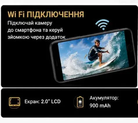 Екшн-камера 4K UltraHD відео Wi-Fi водонепроникна підводна ширококутна — фото 4