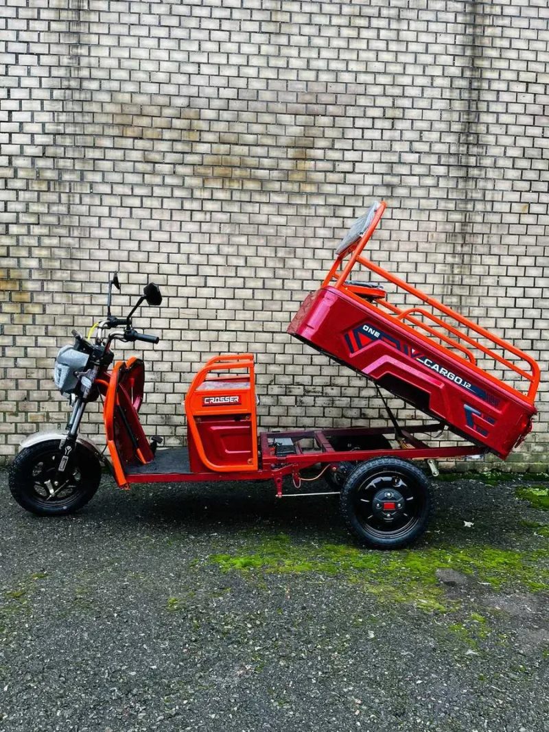 Електричний трицикл Crosser CARGO 12 1000W-60V-32Ah кузов 120 х 67 1.0 квт. шини 12"/12" — фото 4