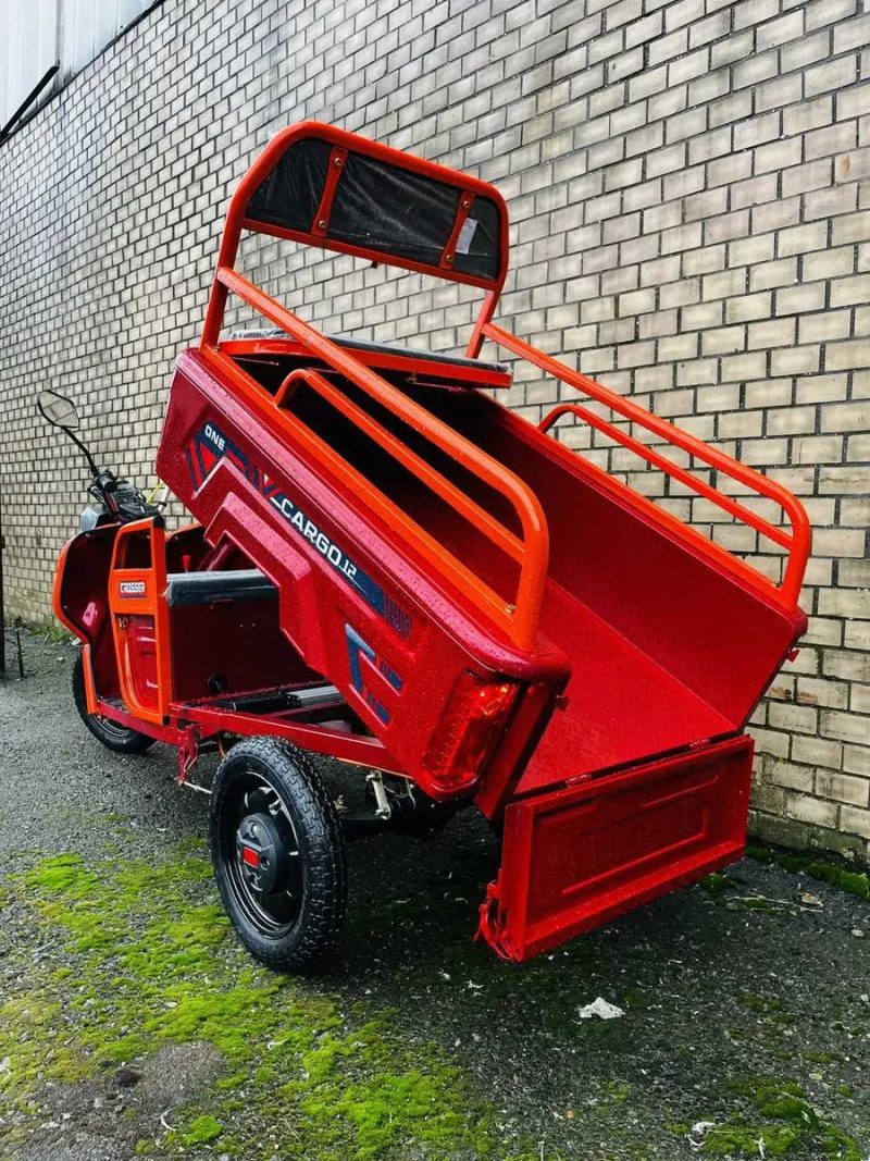 Електричний трицикл Crosser CARGO 12 1000W-60V-32Ah кузов 120 х 67 1.0 квт. шини 12"/12" — фото 6