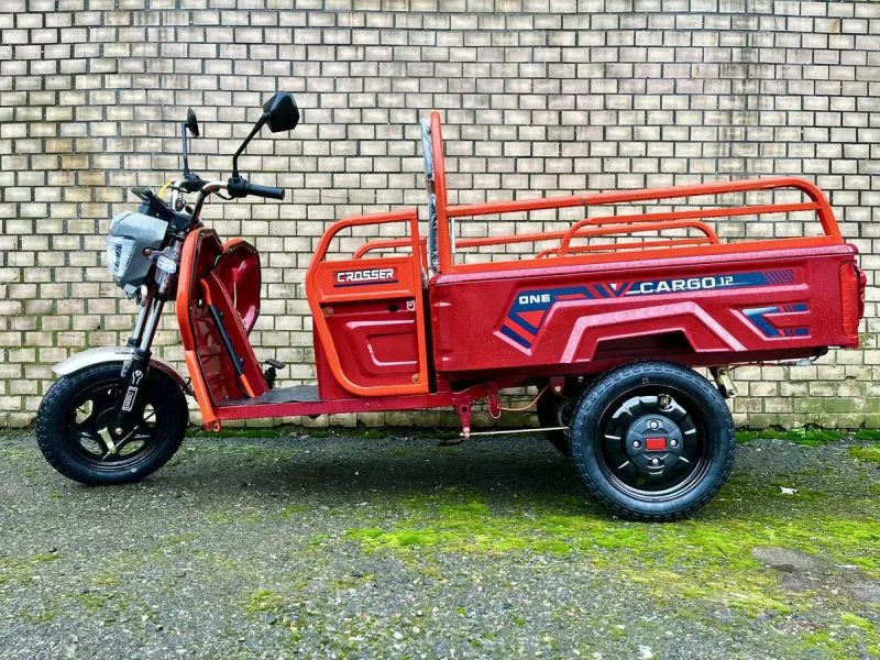 Електричний трицикл Crosser CARGO 12 1000W-60V-32Ah кузов 120 х 67 1.0 квт. шини 12"/12" — фото 7