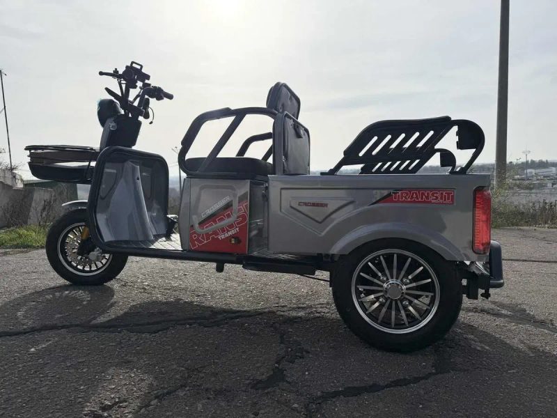 Електричний вантажний трицикл Crosser TR-5 LiFePo4 1500W-77V-30Ah/ кузов-транфсормер Електромобіль — фото 3
