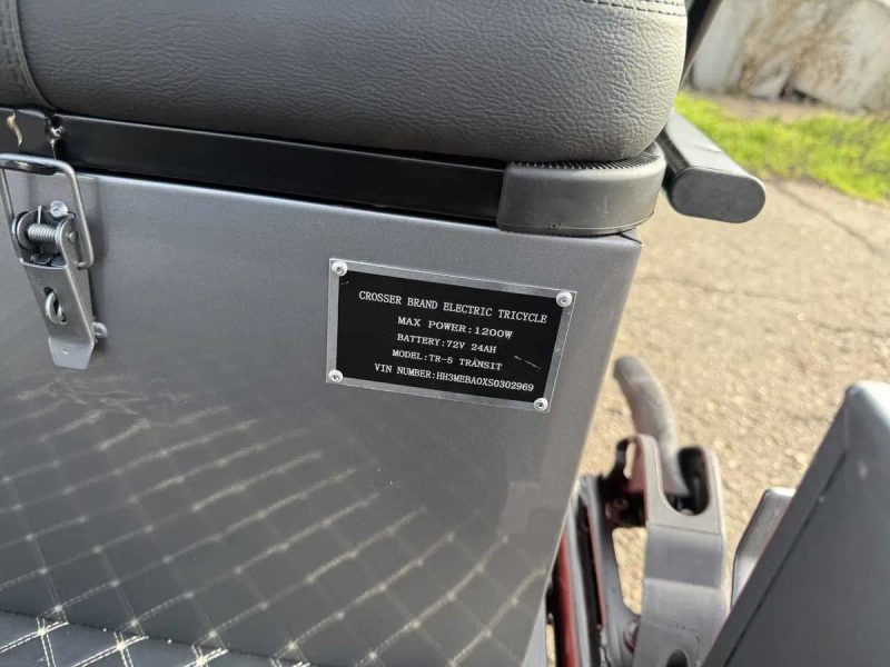 Електричний вантажний трицикл Crosser TR-5 LiFePo4 1500W-77V-30Ah/ кузов-транфсормер Електромобіль — фото 6