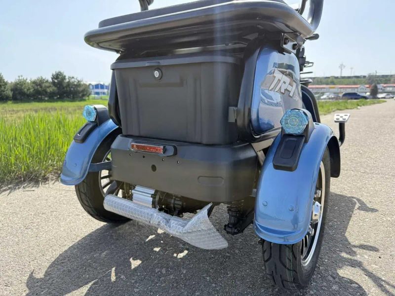 Електроскутер rosser TR1 L Pro 1500W 30A 77V Літій Залізофосфат/ Grafen Електро скутер 2026 Трицикл Блакитний — фото 4