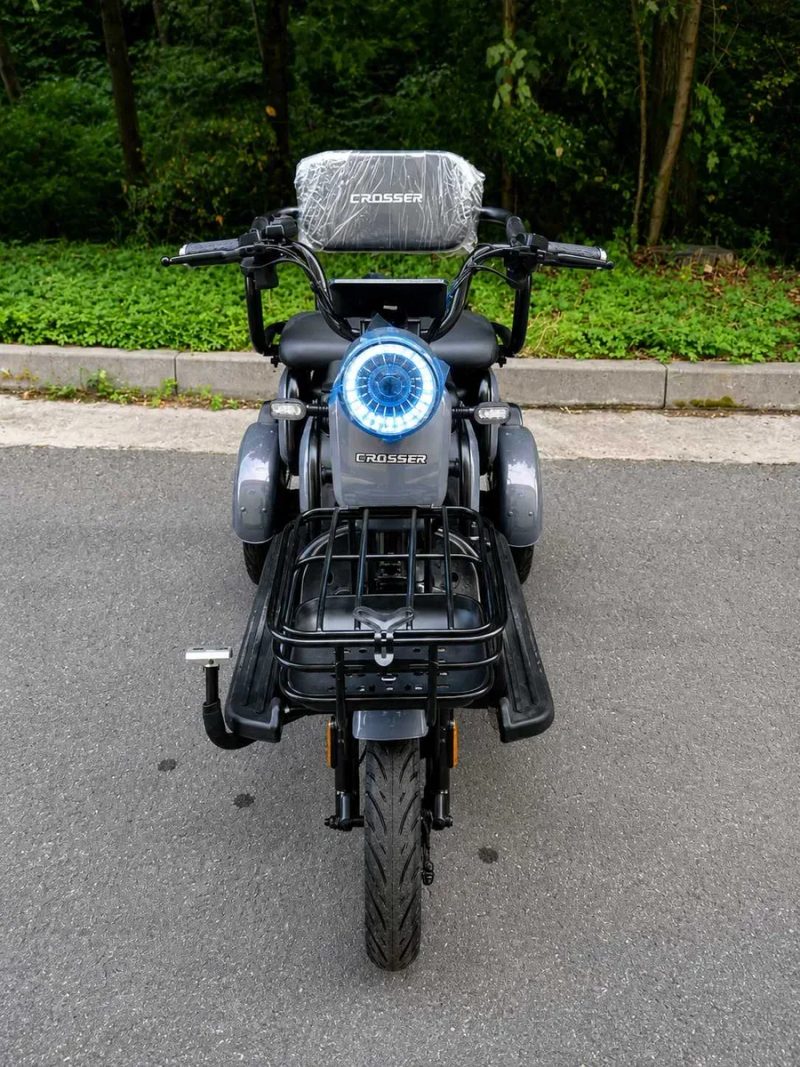 Електроскутер трицикл Crosser TR1 1500 W 77v 30A LFP/Grapfen 2026 База Vintik Shpuntik Графитовый — фото 4