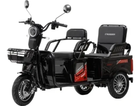 Електротрайк 3-місний Crosser TR-5 (1200W 72V 24AH) - Чорний