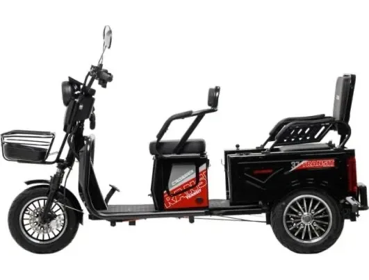 Електротрайк 3-місний Crosser TR-5 (1200W 72V 24AH) - Чорний — фото 2