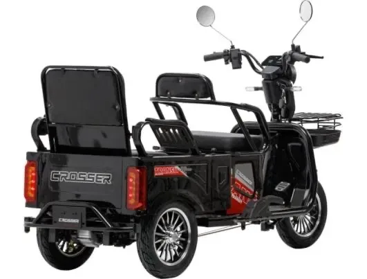Електротрайк 3-місний Crosser TR-5 (1200W 72V 24AH) - Чорний — фото 3